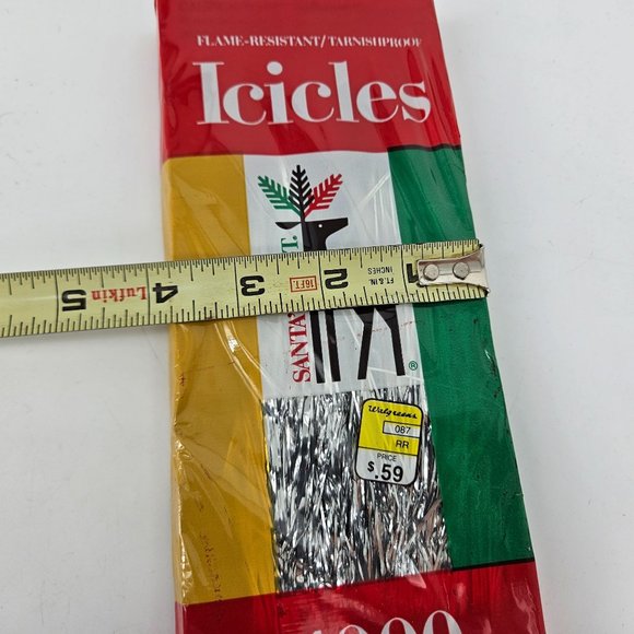 Vintage Tinsel Icicle Strands Santas Best 1000 Pieces Christmas Tree Decoration - Picture 11 of 12